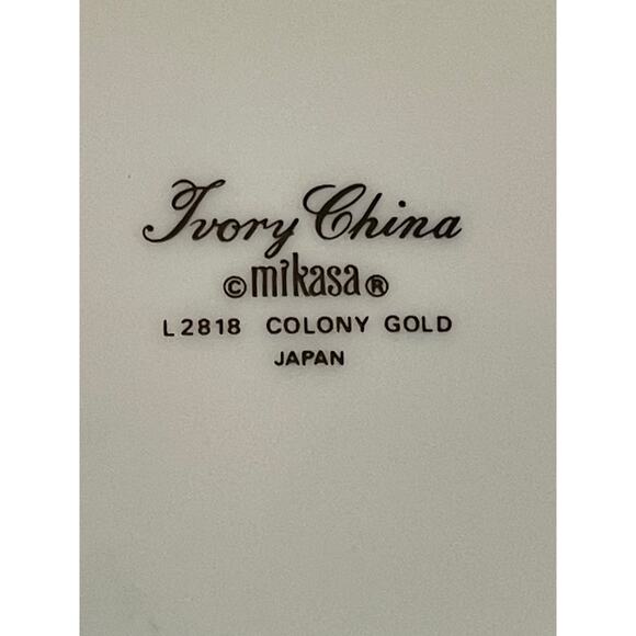 Set of 2 Mikasa Ivory China Colony Gold 5.5 Inch Round Fruit Bowls - Picture 9 of 9